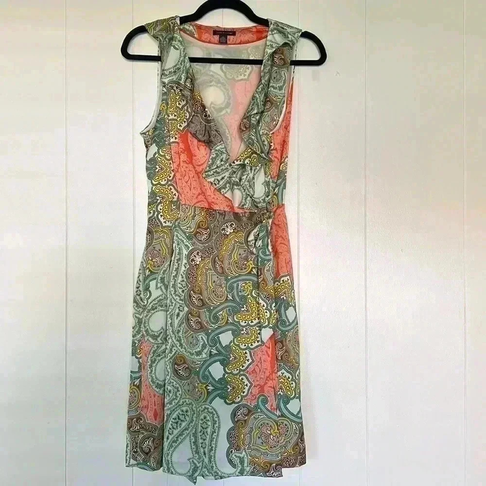 Tommy Hilfiger Paisley Wrap Women’s Dress B7